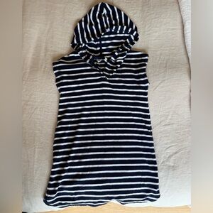 GAP Kids Navy and White Striped Swim Coverup